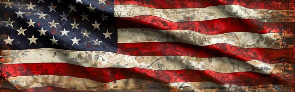 close up of the american flag with its iconic red and white stripes and blue background filled with stars symbolizing freedom and the usa in celebration or on landmarks day photo