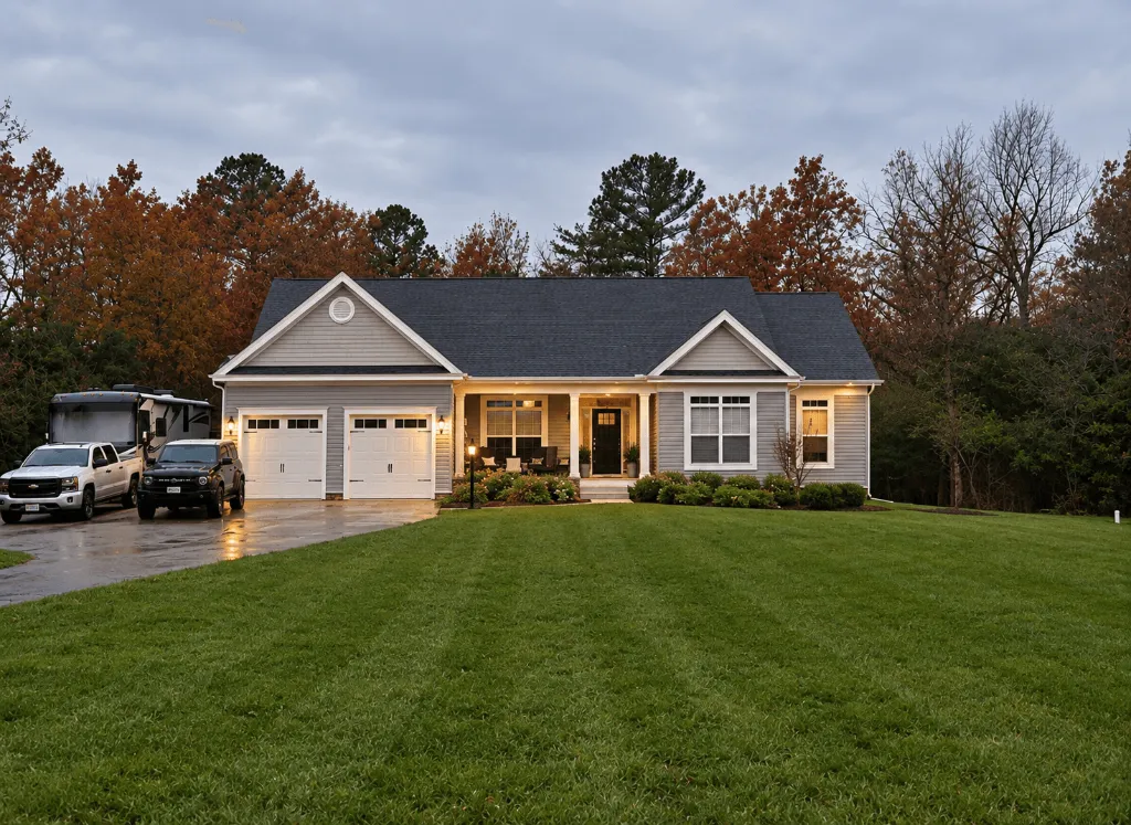 Maryland home before holiday light installation