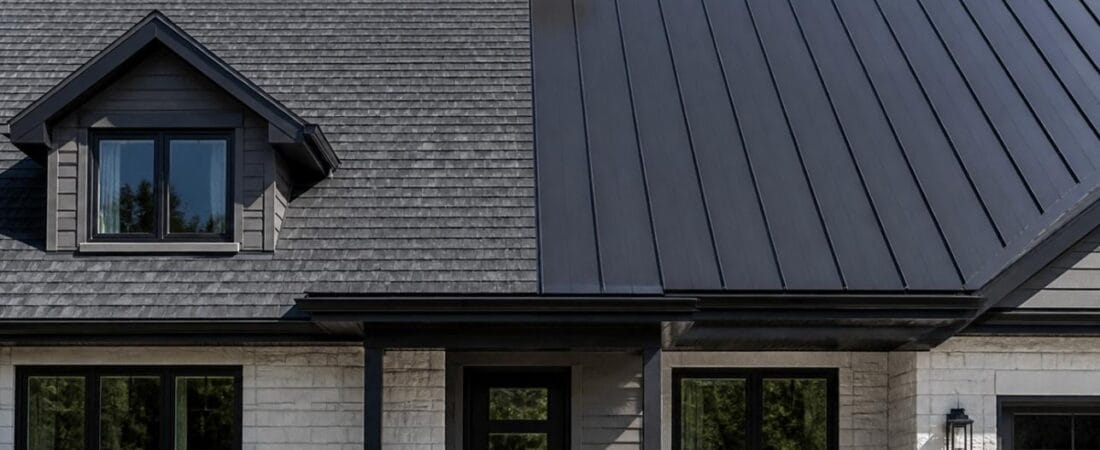 Metal vs shingle featured Capital Roofing and Exteriors Metal roof vs asphalt shingle roof